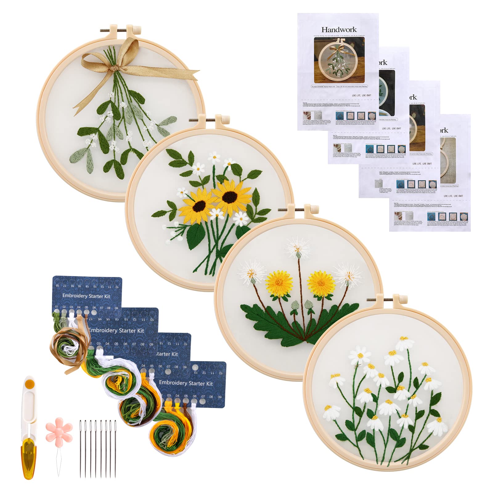 Daisy Pattern Embroidery Kit
