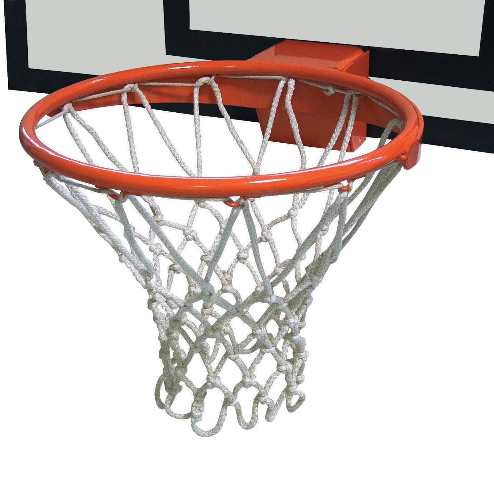 Wip Sport - Canestro da Basket Regolamentare Reclinabile con Anello in Tondo Pieno, Protezione Antifortunistica Brevettata, Sistema di Sgancio con Molle e Cordino per Attacco Rete, 45 cm di diametro
