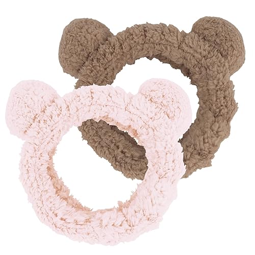 Miniatura 10 de WHAVEL 2 diademas de spa para lavar la cara, orejas de oso, diadema de maquillaje, diademas kawaii para el cuidado de la piel, diadema facial suave