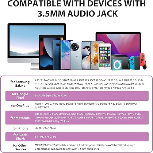 Miniatura 8 de Auriculares con cable para Chromebook, laptop, PC de la escuela, auriculares con aislamiento de ruido con conector de 3.5mm en el conector de audio,