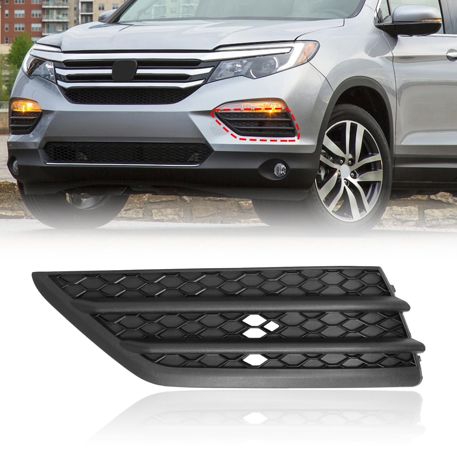 Front Bumper Insert Cover Fog Light Cover Left Hand