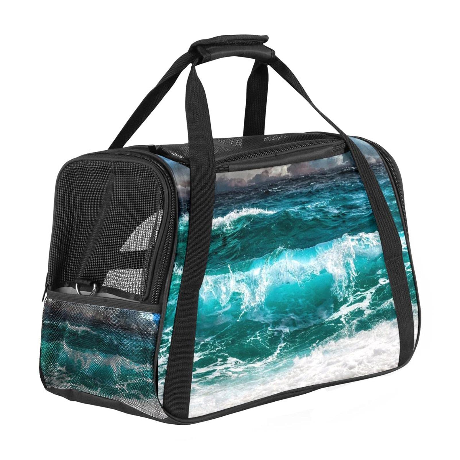 Pet Carrier Waves Soft-Sided Pet Travel Carriers for Cats,Dogs Puppy Comfort Portable Foldable Pet Bag Airline Approved — image 1