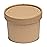 GUSTO [8 oz. - 25 Count Kraft Paper Food Containers with Vented Lids - To Go Hot Soup Bowls, Disposable Ice Cream Cups, Ideal for Hot and Cold Foods - (Formerly Comfy Package)