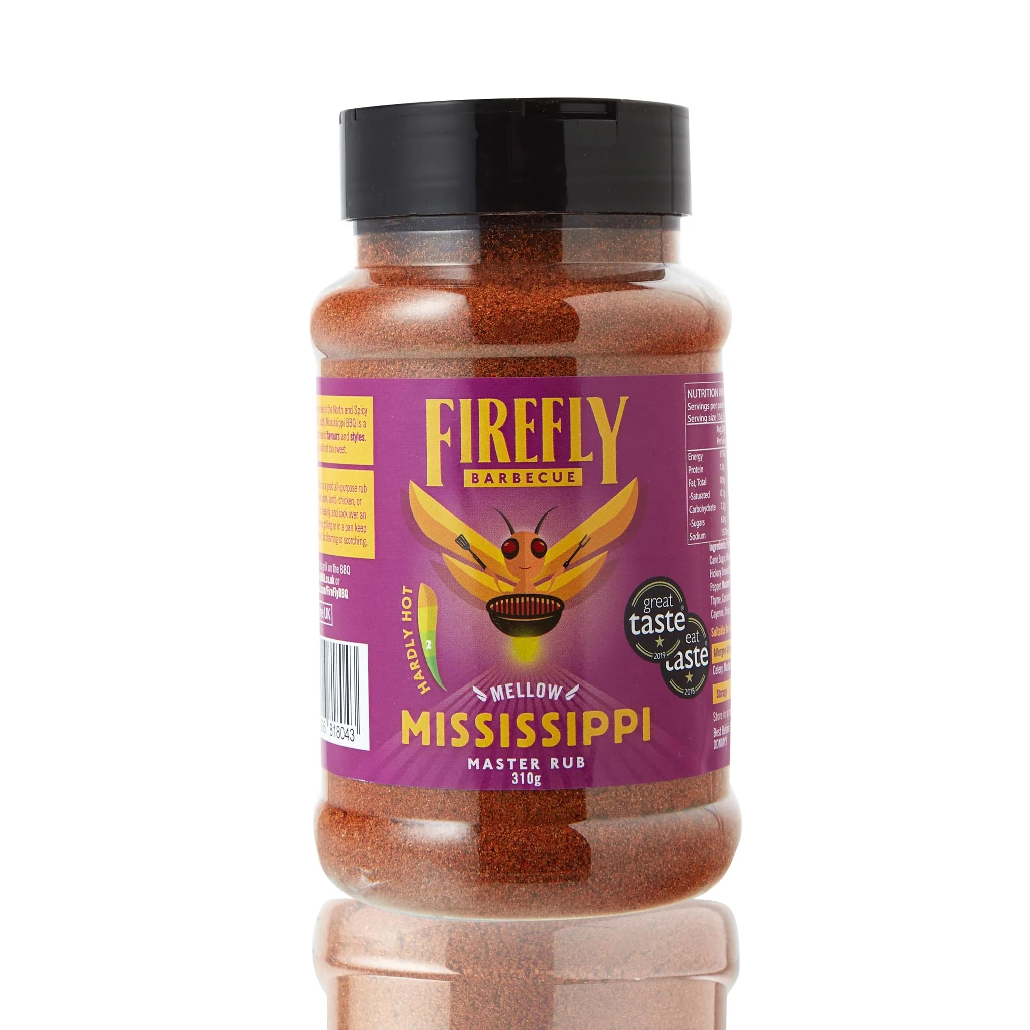 FireFly Barbecue Missassippi Master BBQ Rub Seasoning Great Taste  Winner 500ml/300g