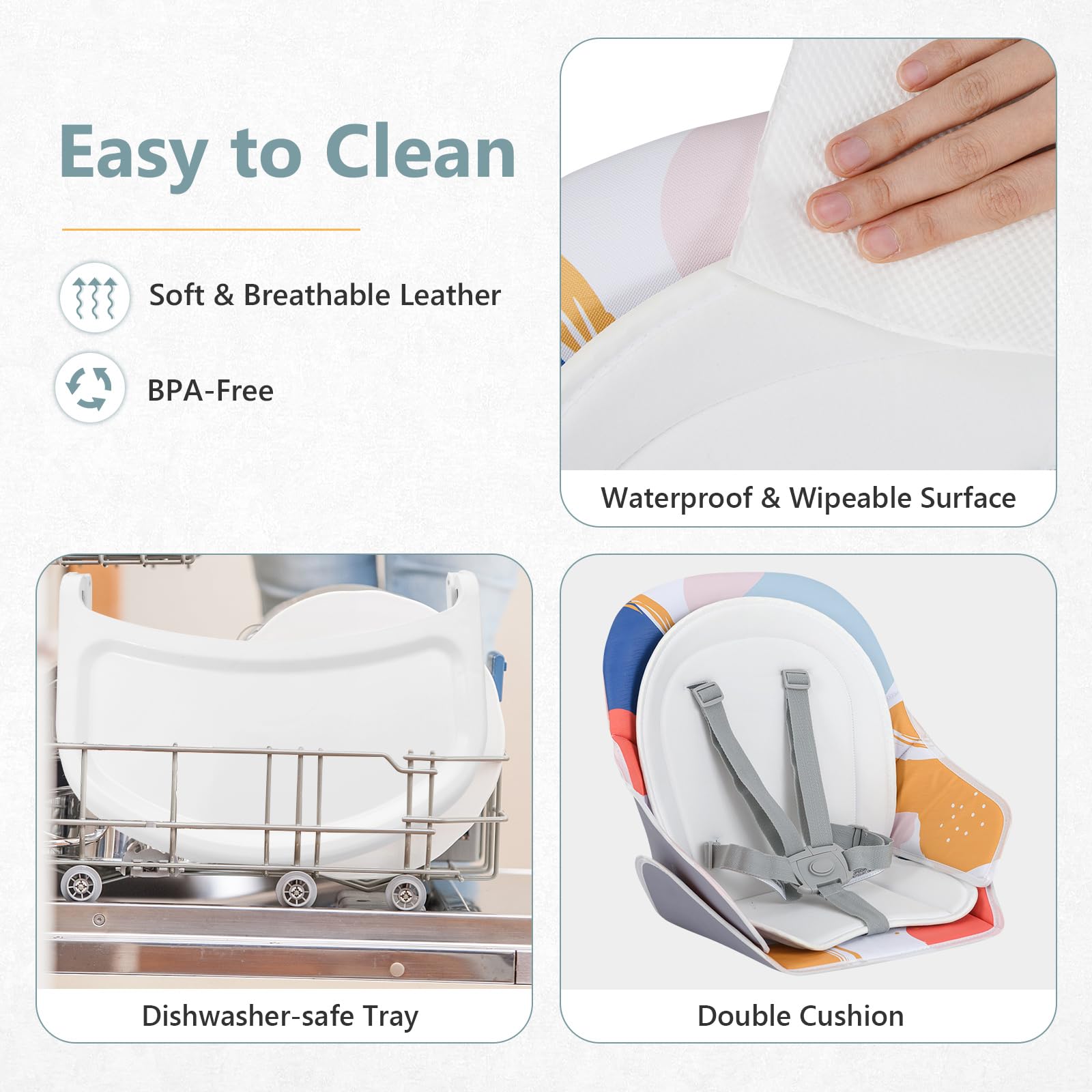 INFANS 8 in 1 Baby High Chair, Convertible Highchair for Babies and Toddlers, Infant Dining Booster Seat, Building Block Table, Kids Stool Table Chair Set with Removable Tray (8 in 1, Baby Blue)