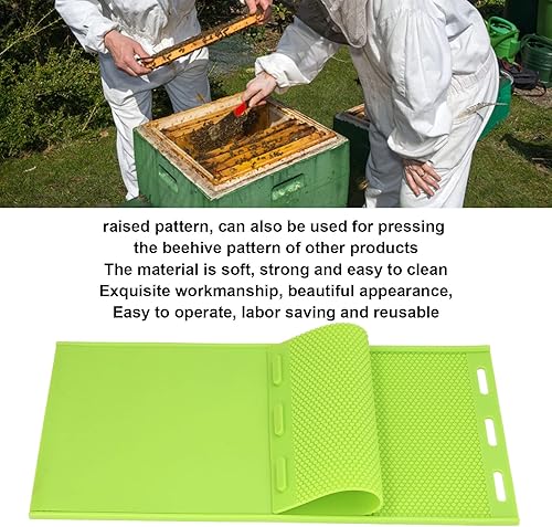 Miniatura 3 de Luqeeg Molde de hoja de prensa de cera de abejas, molde de hoja de prensa de base de colmena de silicona, molde de fabricación de hojas de panal -