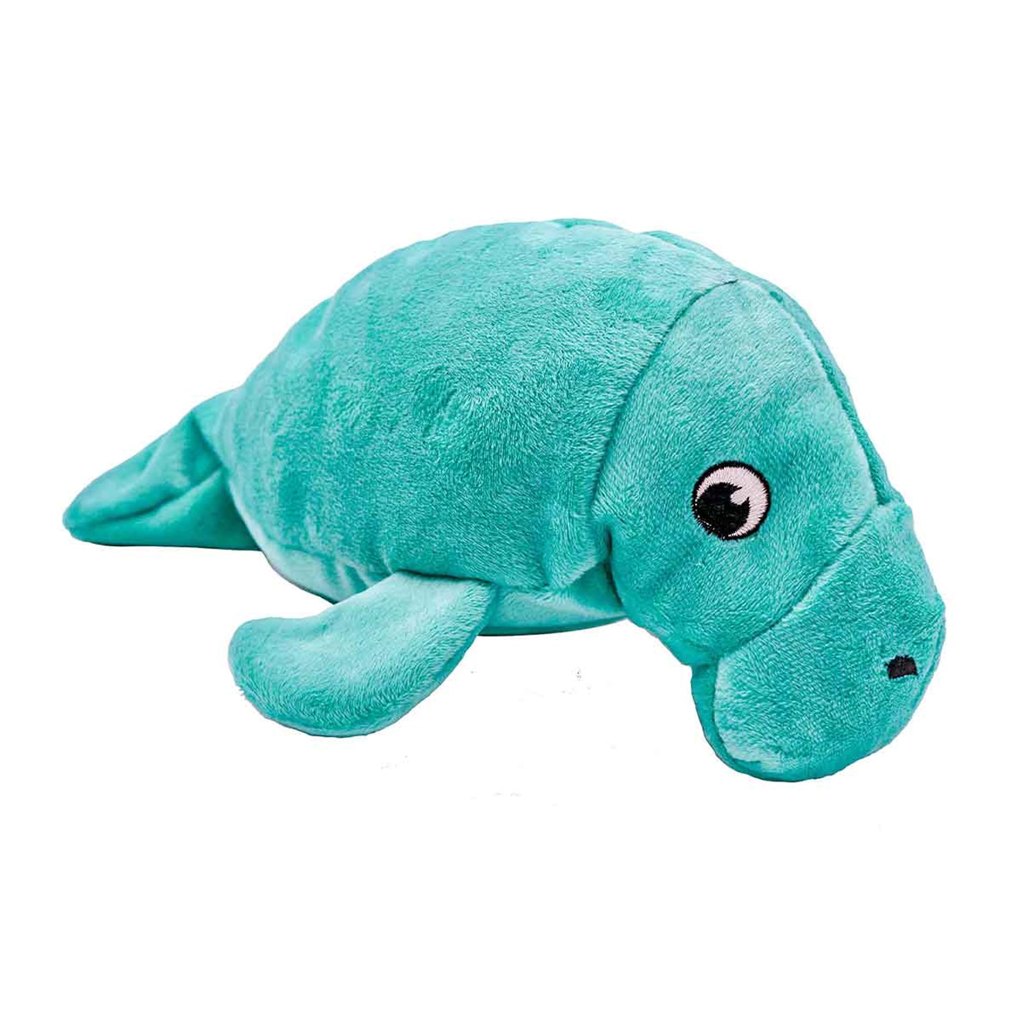 SmartPetLove Snuggle Puppy Tender-Tuffs - Large Marine Stuffed Plush Manatee Toy - With Puncture Resistant Squeaker, Great for Big Dogs