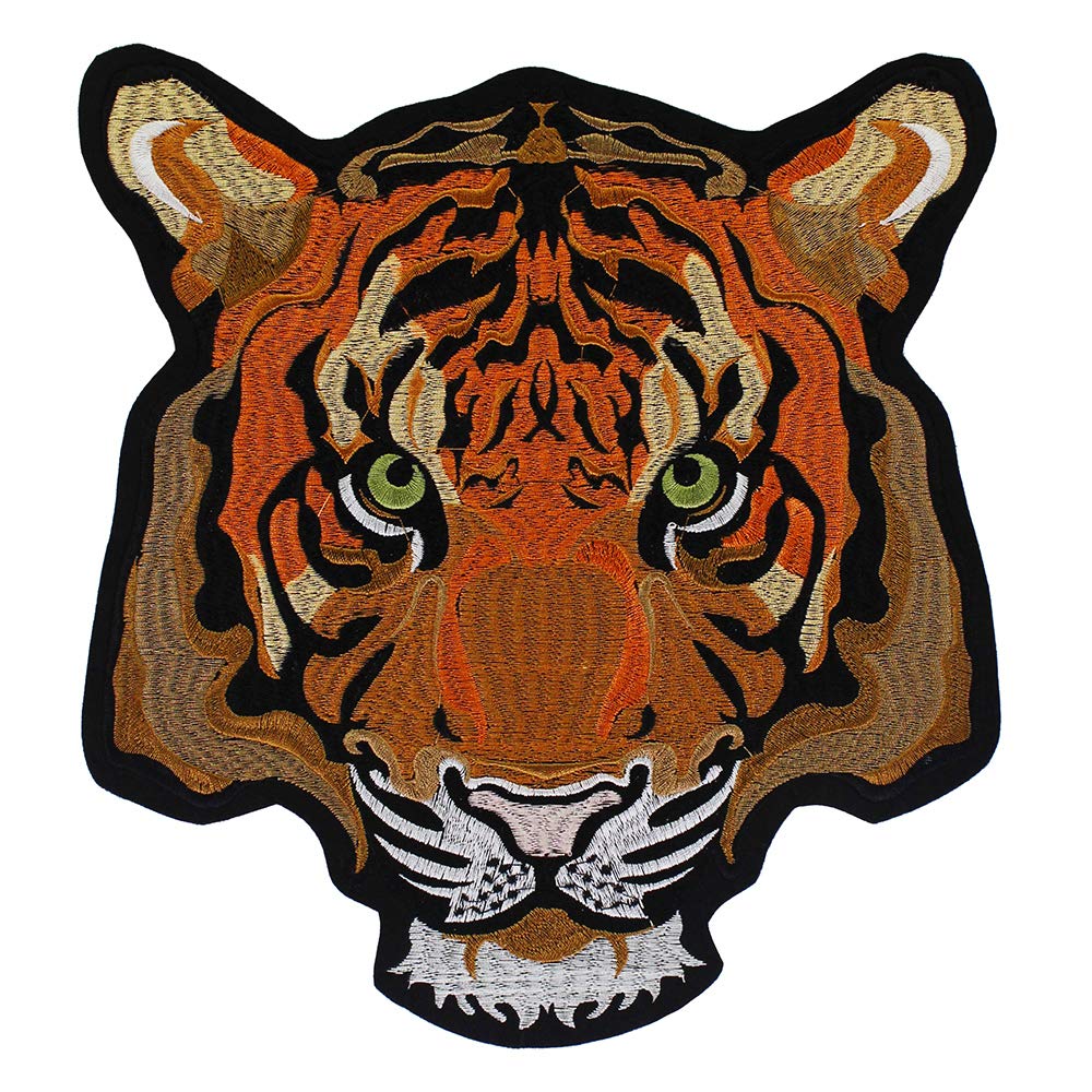 Toppa Ricamata Testa Di Tigre 19x18 Cm - Da Cucire O Stirare Su Vestiti, Giubbotti, Borse - 4