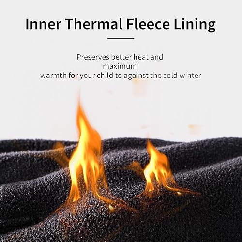 Miniatura 2 de Arcweg Guantes deportivos cálidos de invierno para niños, pantalla táctil, antideslizantes, para clima frío, para correr, montaña, nieve, esquí,