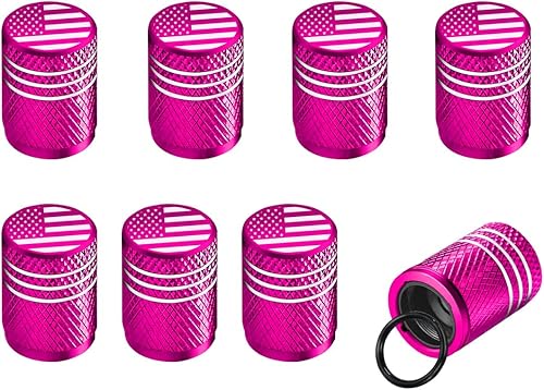 Miniatura 1 de Ziciner 8 tapas de válvula de neumático, cubierta de válvula a prueba de polvo con anillo de goma, resistente a la corrosión, a prueba de fugas,