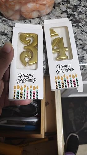 Amazon.co.jp: MAGJUCHE ゴールド 43歳の誕生日 数字キャンドル 数字43