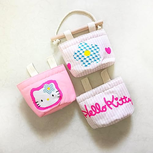 Miniatura 4 de Puiyuyt Bonita bolsa de almacenamiento para colgar en el armario de pared  3 bolsillos sobre la puerta y la pared bolsas de almacenamiento para el