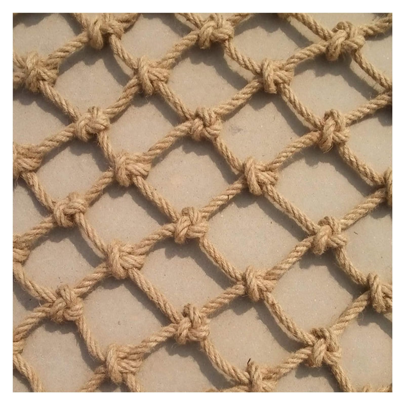 GJMSSMY Safety Net for Kids Garden Netting Balcony Stair Railing Protection Indoor Outdoor Jute Hemp Net 4X6m (13.12X19.68ft) 10mm-12cm Cargo & Plant Decoration