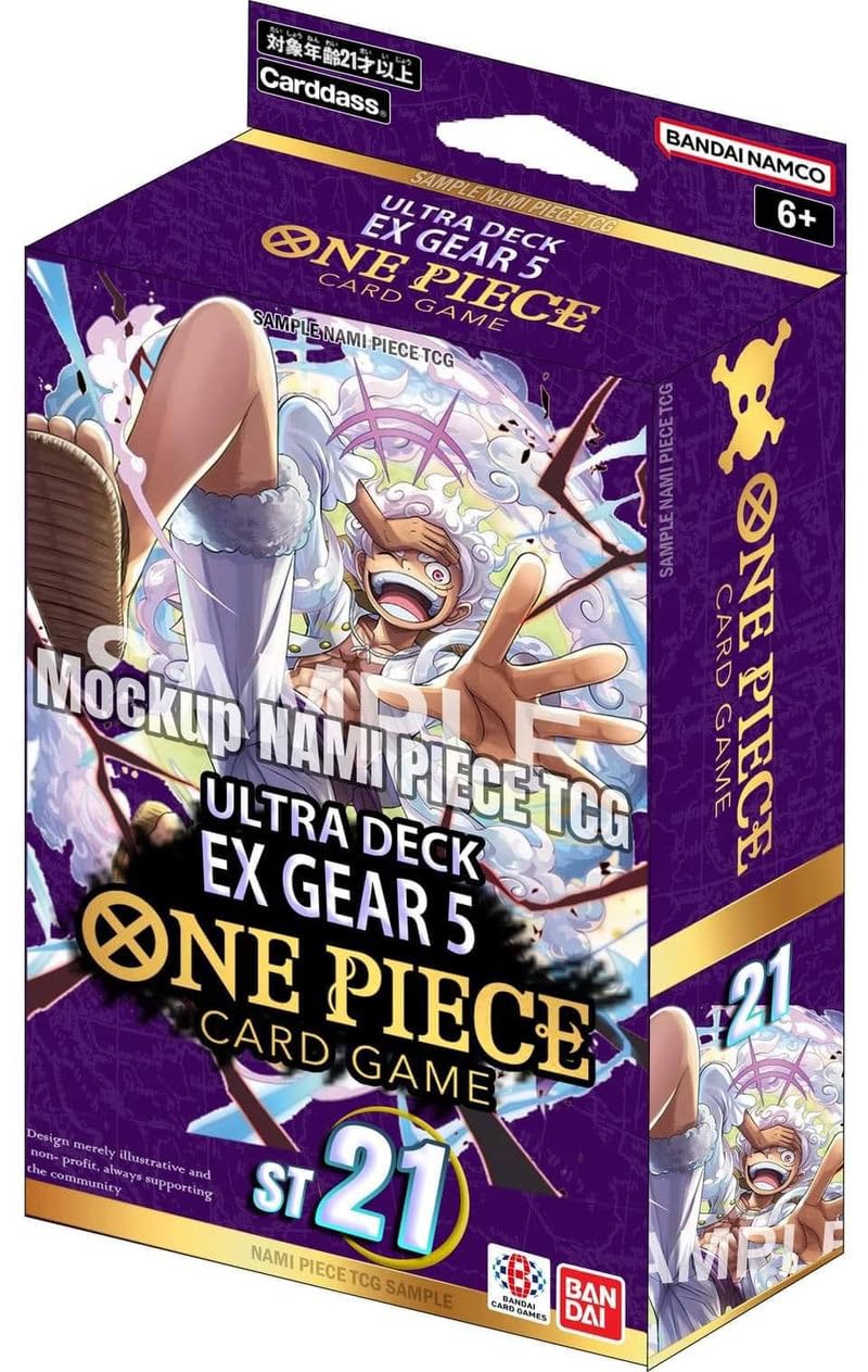 One Piece Card Game - Ultra Deck EX Gear 5 - ST21 - Starter Deck - English  - with LMS Trading Greeting Card