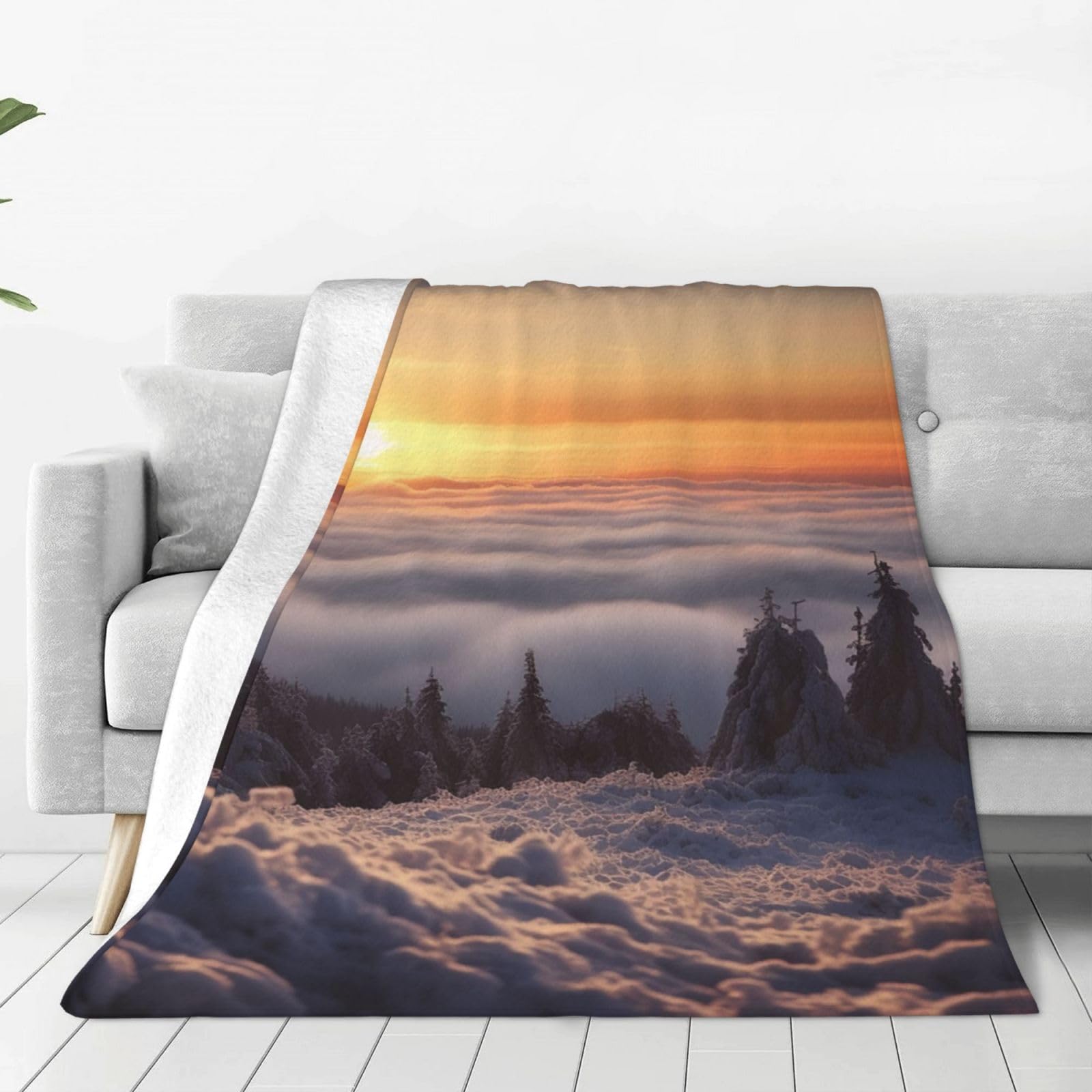 Couverture en micro polaire légère contre le froid plaid douillet bureau lit