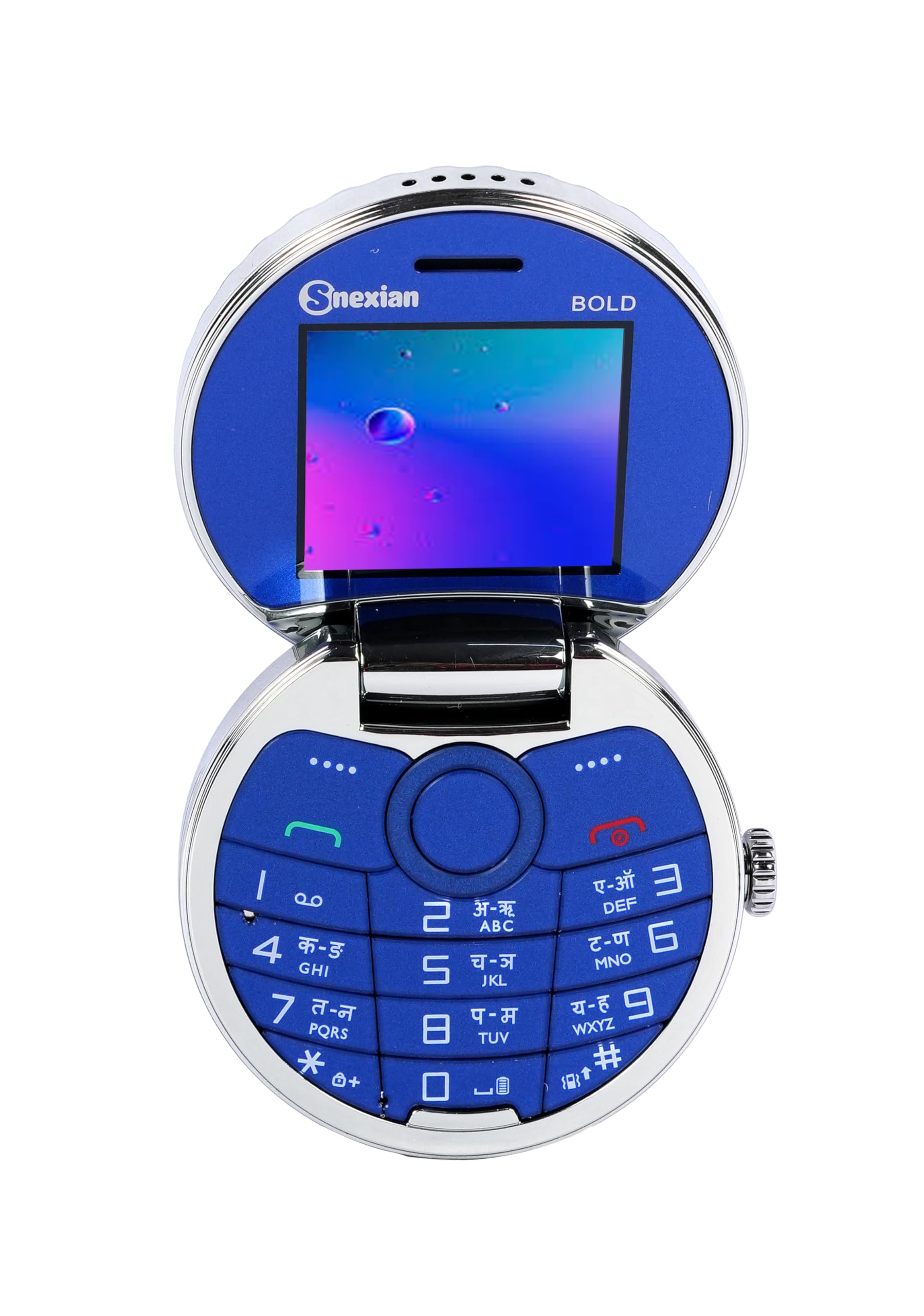 Snexian Bold Royal Flip Dual Sim |Keypad Mobile with 1.8" Display |Flip|Fold|Call & SMS Indicator|Crystal Back Panel |BT Dialer|Voice Changer|Long Lasting Battery|Camera|Feature Phone| Blue-image-47