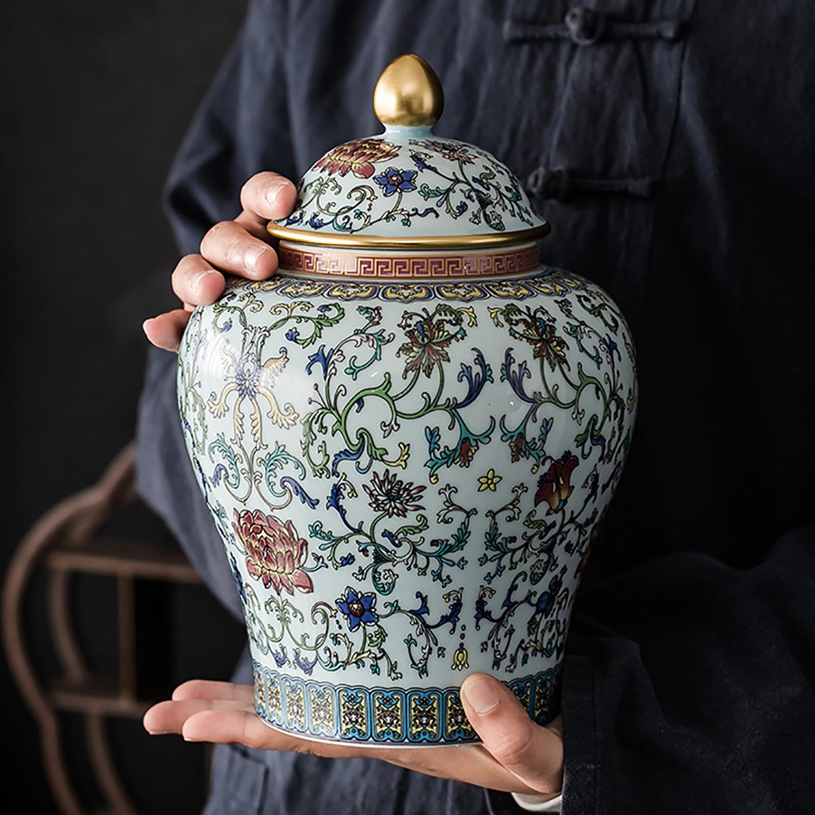 YLME Caja para bolsitas de té tarros de cerámica para la cocina organización despensa recipientes herméticos para harina azúcar arroz café en grano té y aperitivos,Amarillo