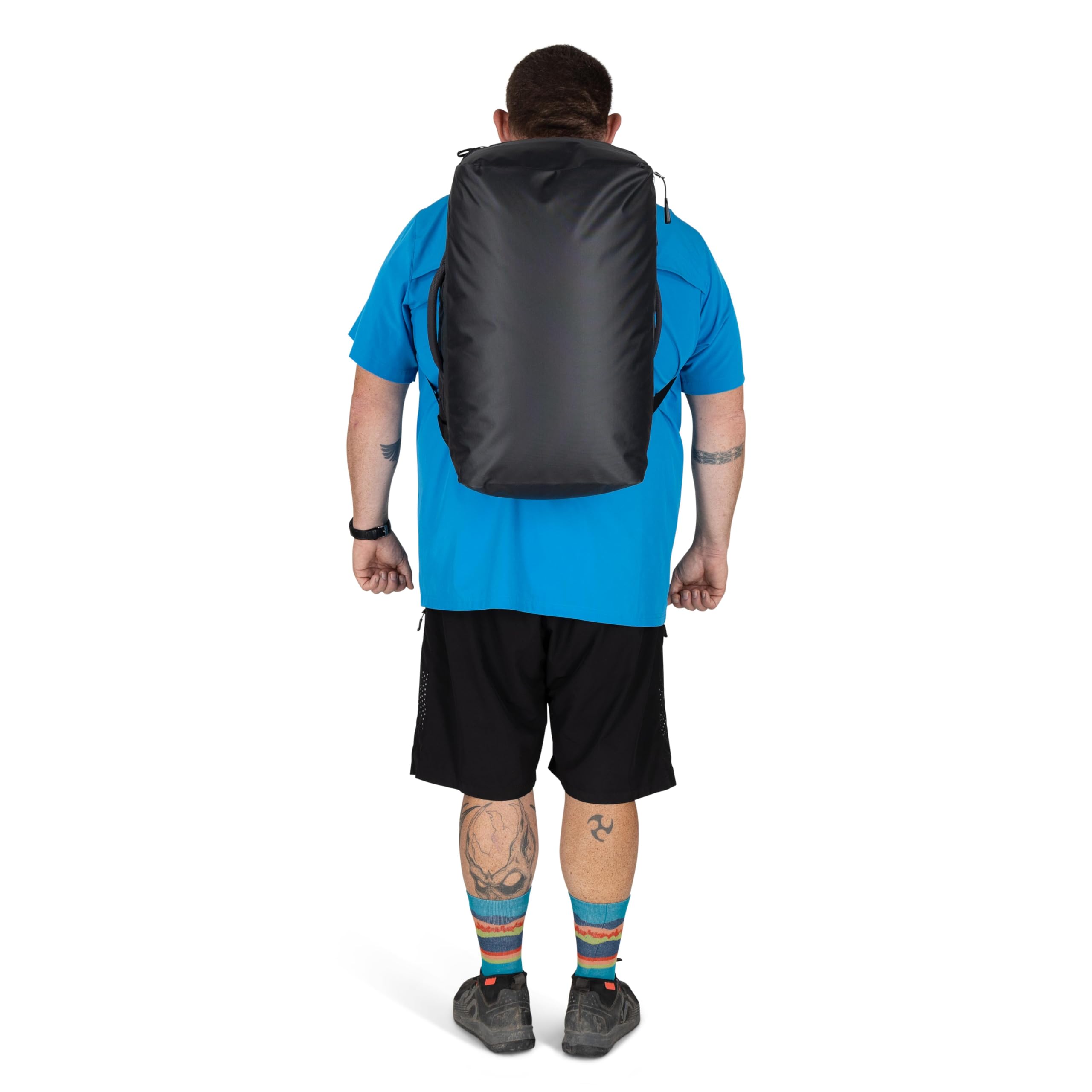 Osprey Transporter Squffel 44L - Trwała, Kwadratowa Dzielona Torba Podróżna, Raven Black