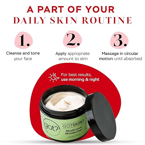 Miniatura 4 de Got - Crema hidratante de hongos - Crema hidratante ligera infundida con reishi, chaga, cordyceps y extractos de hongos de melena de león, manteca