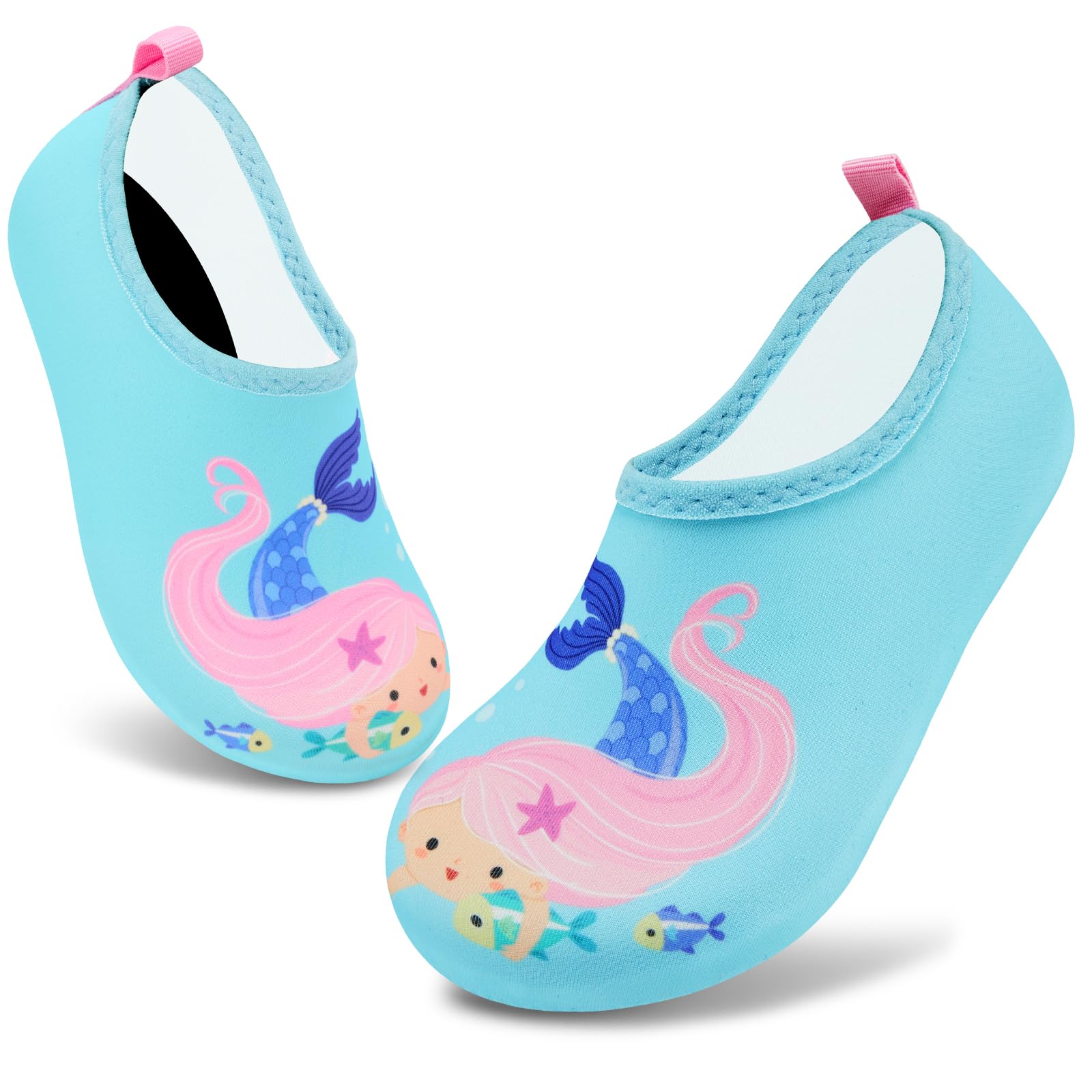 VIFUUR Kids Water Shoes Girls Boys Quick Dry Aqua Socks for Beach Swim Outdoor Sports