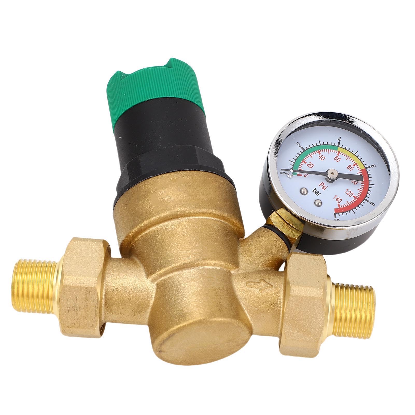 RV Water Pressure Regulator, Piston Structure Easy Installation Accurate Monitoring Water Pressure Regulator Valve for Dishwasher (1/2 inch (DN15))
