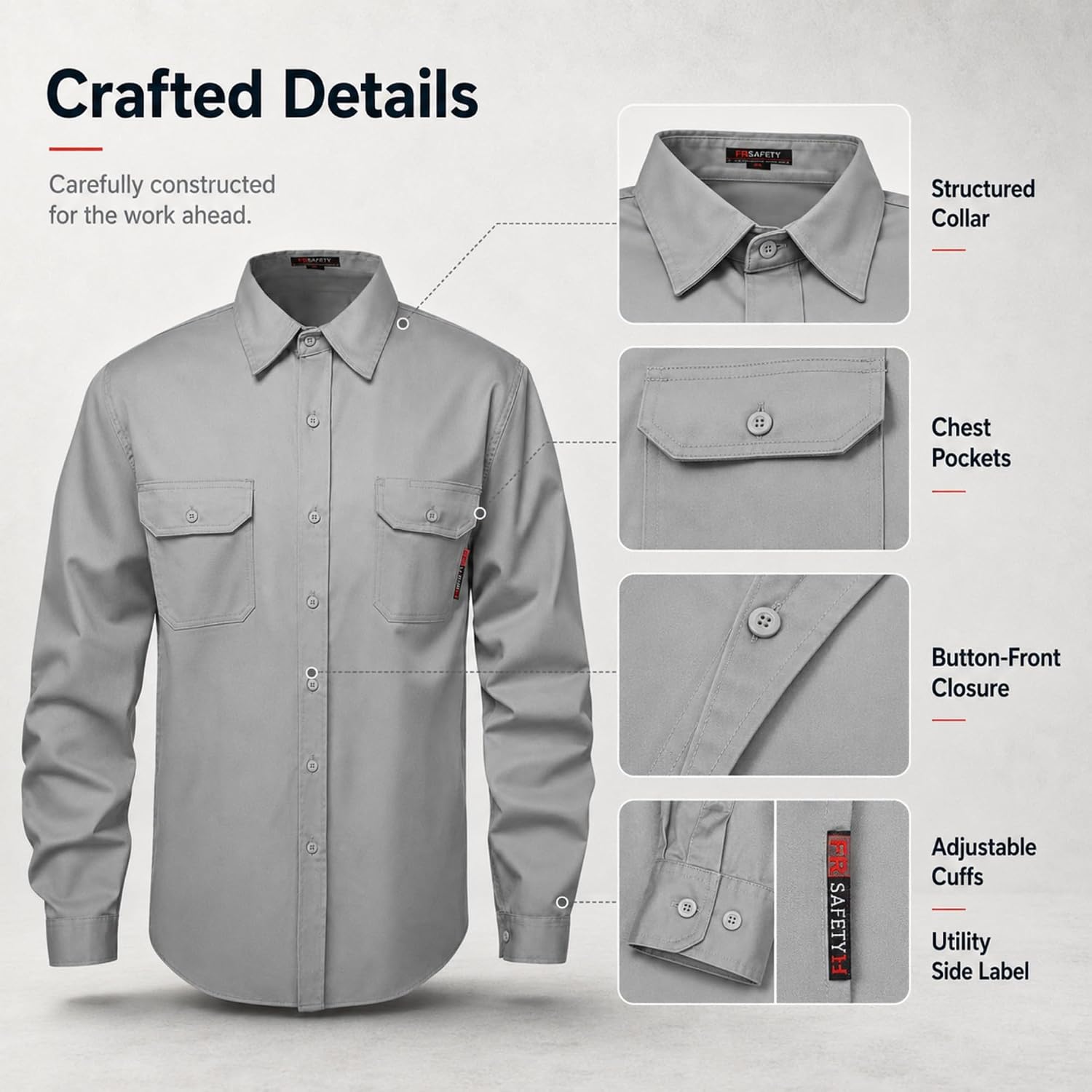 GloWave FR Shirts for Men, 7oz Lightweight Flame Resistant Welding Shirts