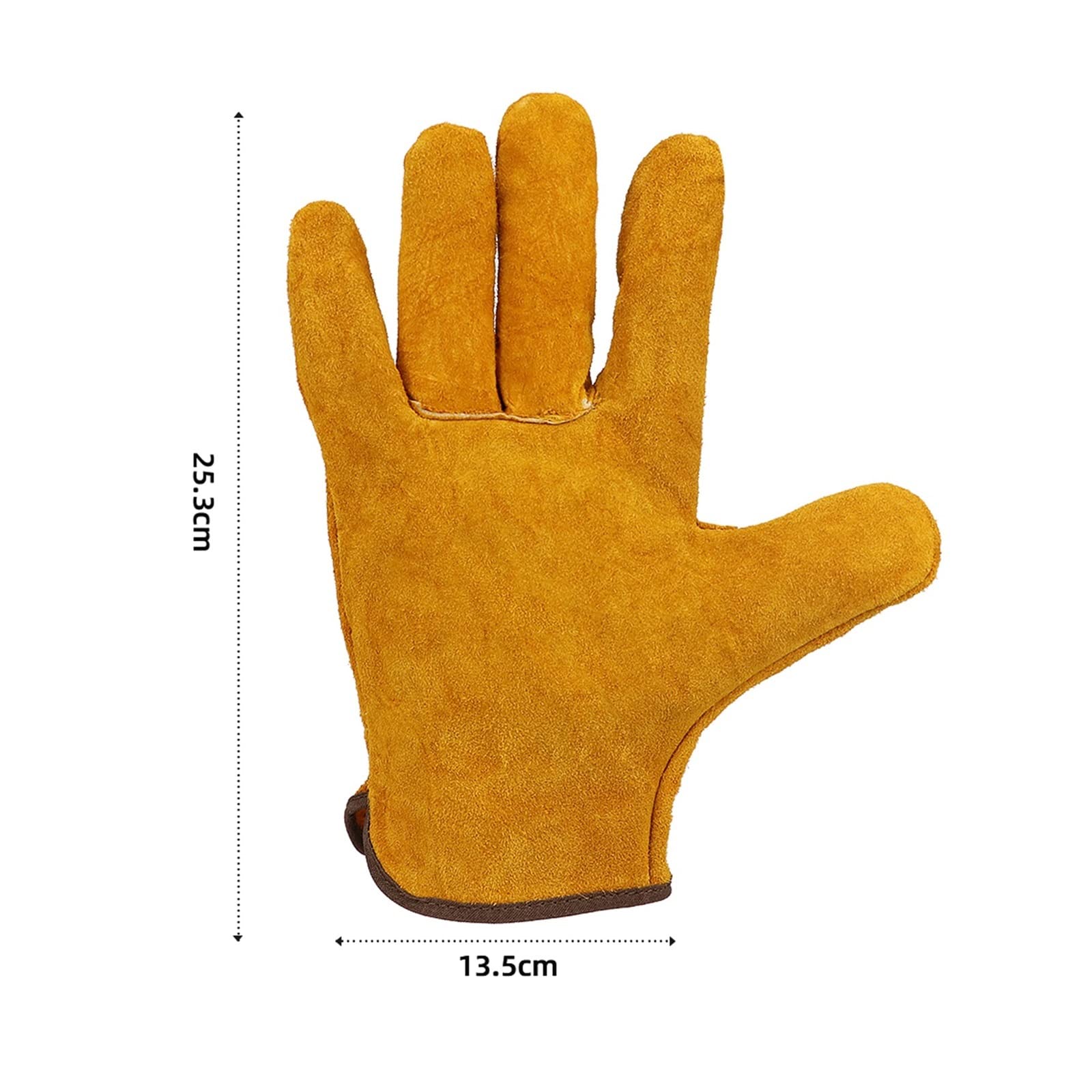 Combinaison de soudage en cuir Gants de travail gants de soudure en cuir ignifuges gants de sécurité anti-chauffage for soudage gants de protection en métal for le soudage Résistant à la chaleur et ig