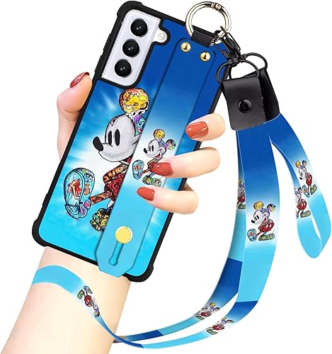 Miniatura 1 de cuwana Funda de dibujos animados para Samsung Galaxy S21 de 6.2 pulgadas, lindo diseño colorido de personajes de dibujos animados de Mickey con