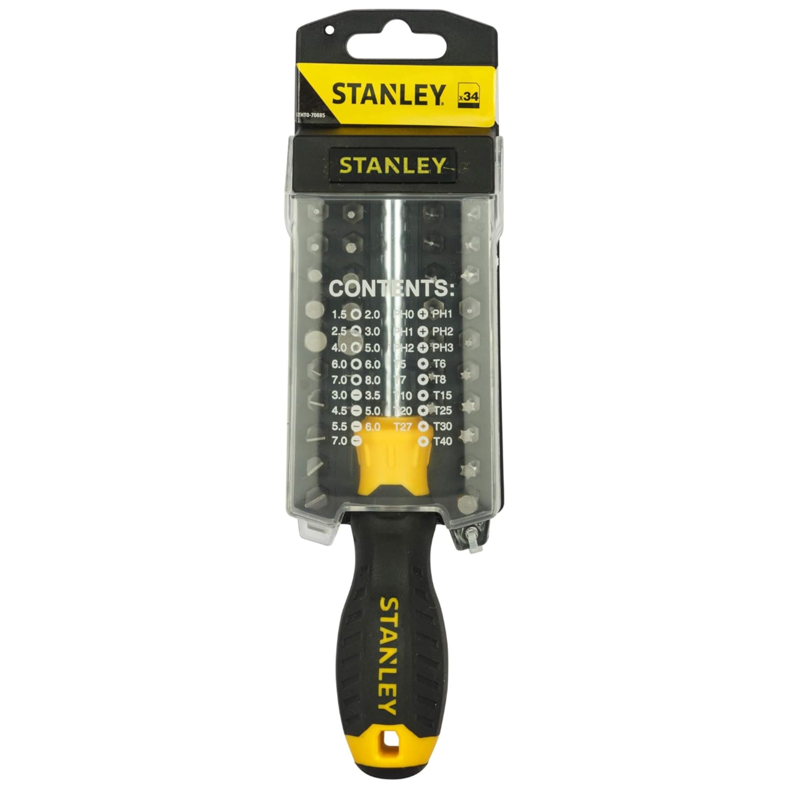STANLEY STHT0-70885 Screwdriver Set with 35 Bits, Multi-Purpose Tool Screwdriver Set, Has Built-In Bit Storage, Ideal for Home, DIY & Professional Fastening Purposes, LxWxH: 24.5x6.5x3.5 cm-image-5