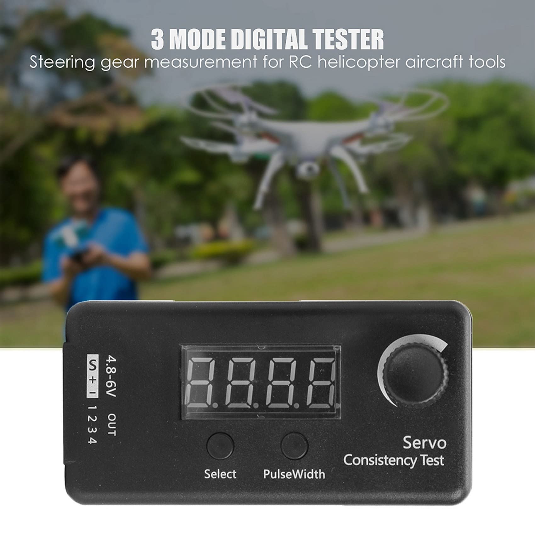 10X Mini 3 Modos Digital Servo/ESC Probador de Consistencia MedicióN del Engranaje de DireccióN para RC HelicóPtero AvióN Coche Herramienta