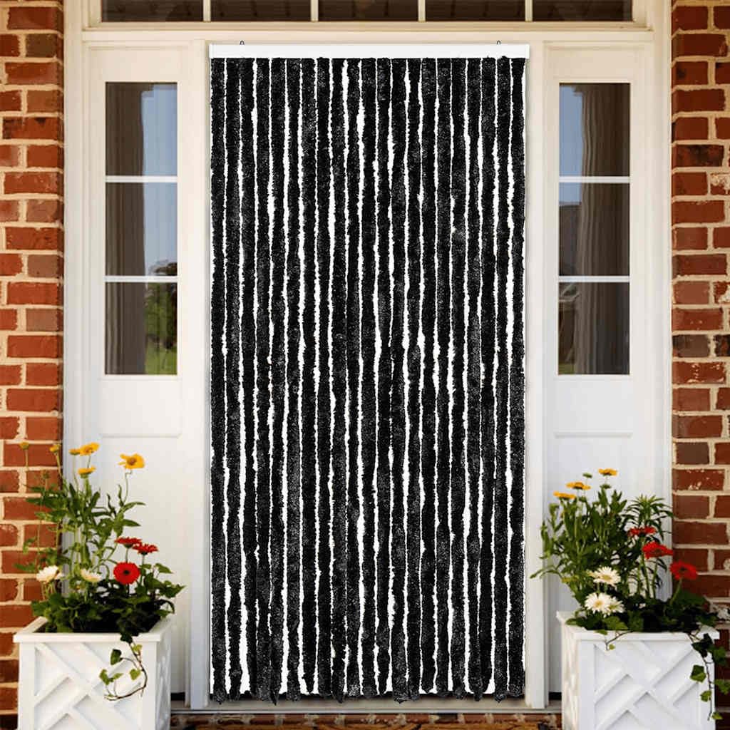Rideau anthracite 90 x 220 cm chenille