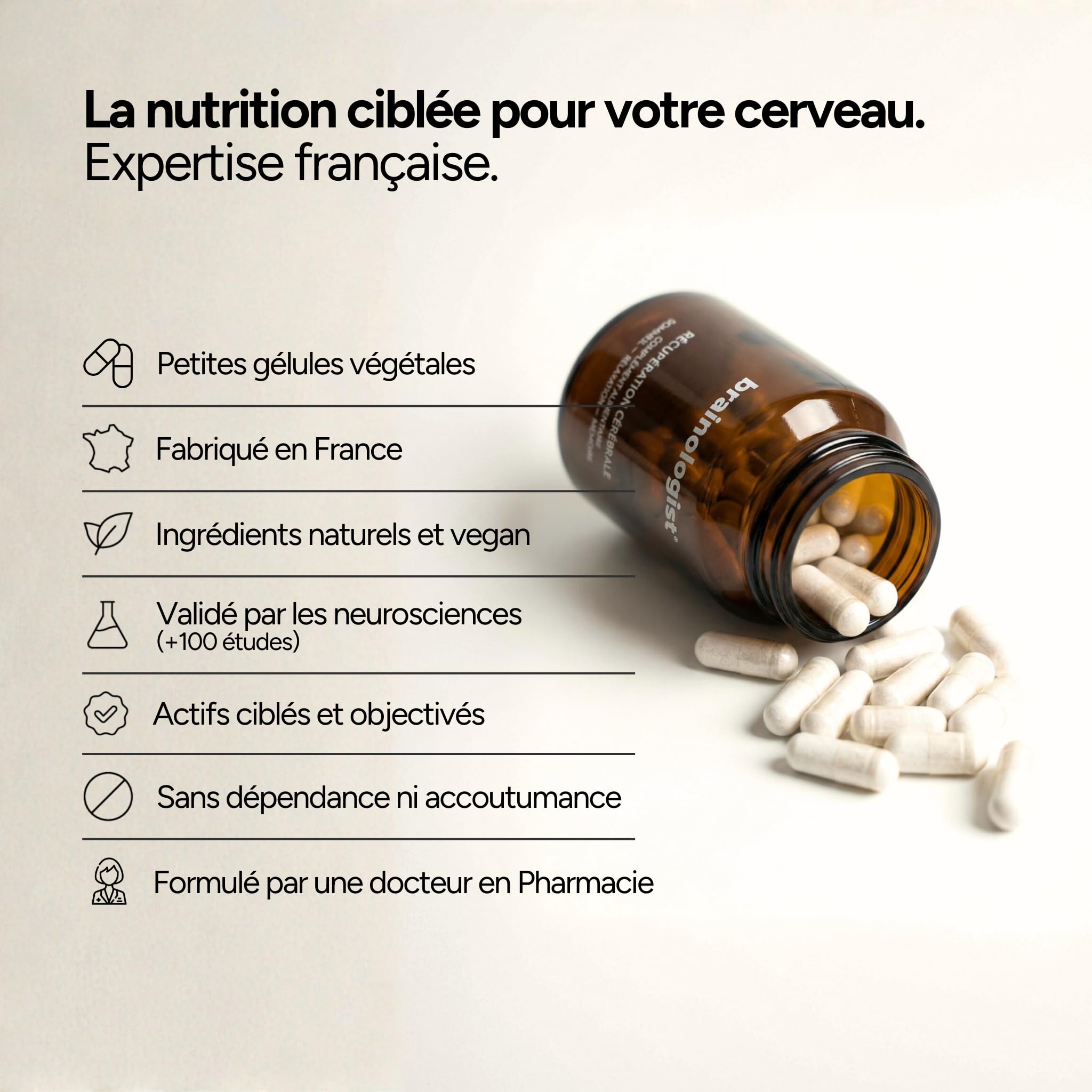 Récupération Cérébrale 30J – Sommeil Réparateur & Relaxation – Gotu Kola Ashwagandha Safran Valériane – Qualité du Sommeil, Stress & Mémoire – Formule Neurosciences – Fabriqué en France