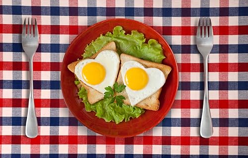 Miniatura 4 de Urban Villa - Mantel de mesa 100 % algodón, para uso diario, cenas familiares o fiestas en interiores o exteriores, a cuadros, color rojoazulblanco,