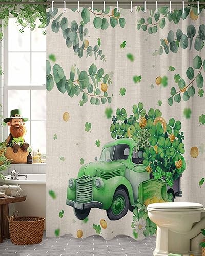 Miniatura 10 de ALAGEO Cortina de ducha de otoño con diseño de calabaza roja para decoración de baño, cosecha de Acción de Gracias, hojas de arce, juego de cortinas