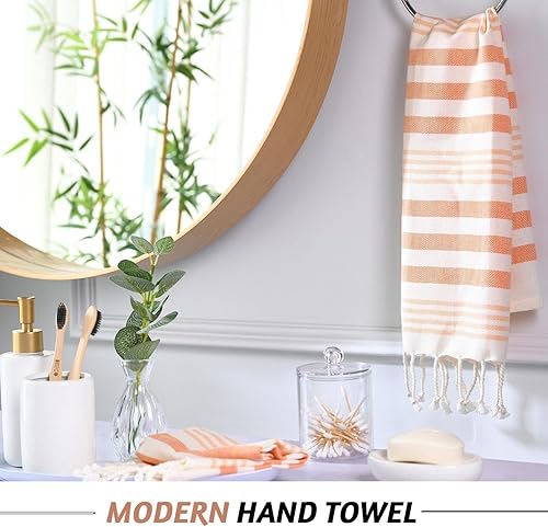 Miniatura 3 de Folkulture Toalla de mano  Juego de 2 toallas de mano de otoño (16 x 30) con lazo para colgar  Juego de toallas de mano turcas 100% algodón  Toallas