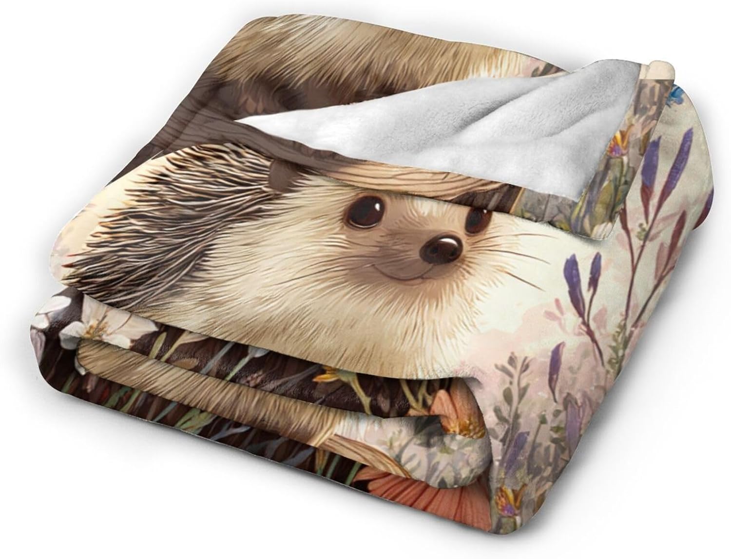 Hedgehog Blanket Cute Hedgehog Throw Blanket Soft Cozy Fleece Fuzzy Stuff Plush Flannel Gifts for Girls Women Boys Kids Adults 40''x50'' - Image 2