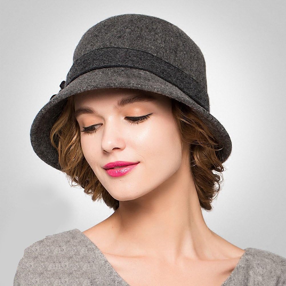 Maitose™ Women's Wool Felt Flowers Church Bowler Hats - Image 2