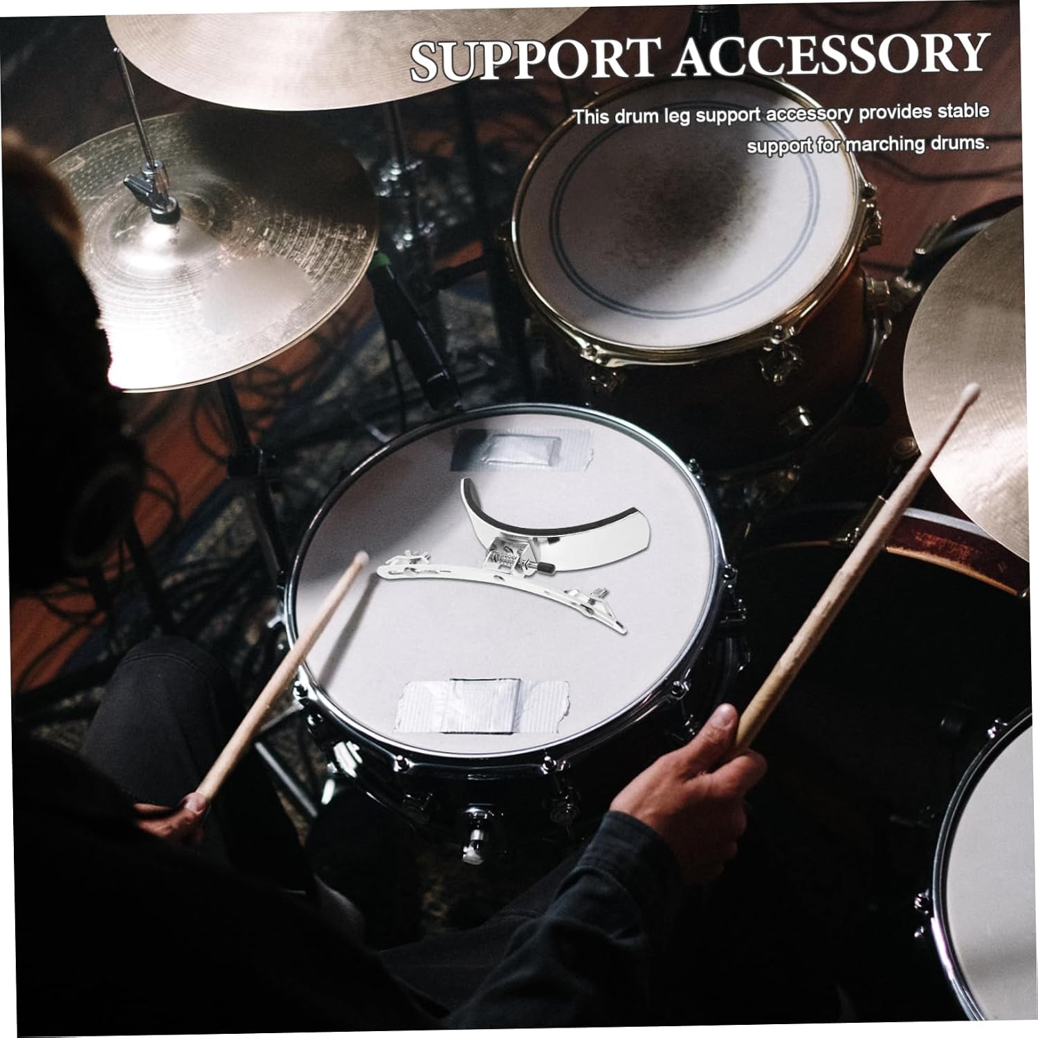 Sturdy Snare Drum Support Accessory for Drums Stainless Steel Leg Rest Musical Instrument Accessory