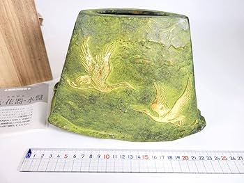 【蔵出し品・名品】高岡銅器花瓶　あけぼの　中村喜久雄作品　富士山　鶴　松桐箱付 蔵出し品・名品】高岡銅器花瓶あけぼの中村喜久雄作品富士山鶴松桐箱付