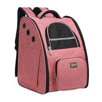 AUEL?Pet Dog Cat Carrier Backpack Travel Carry Shoulder Bag Portable Pink