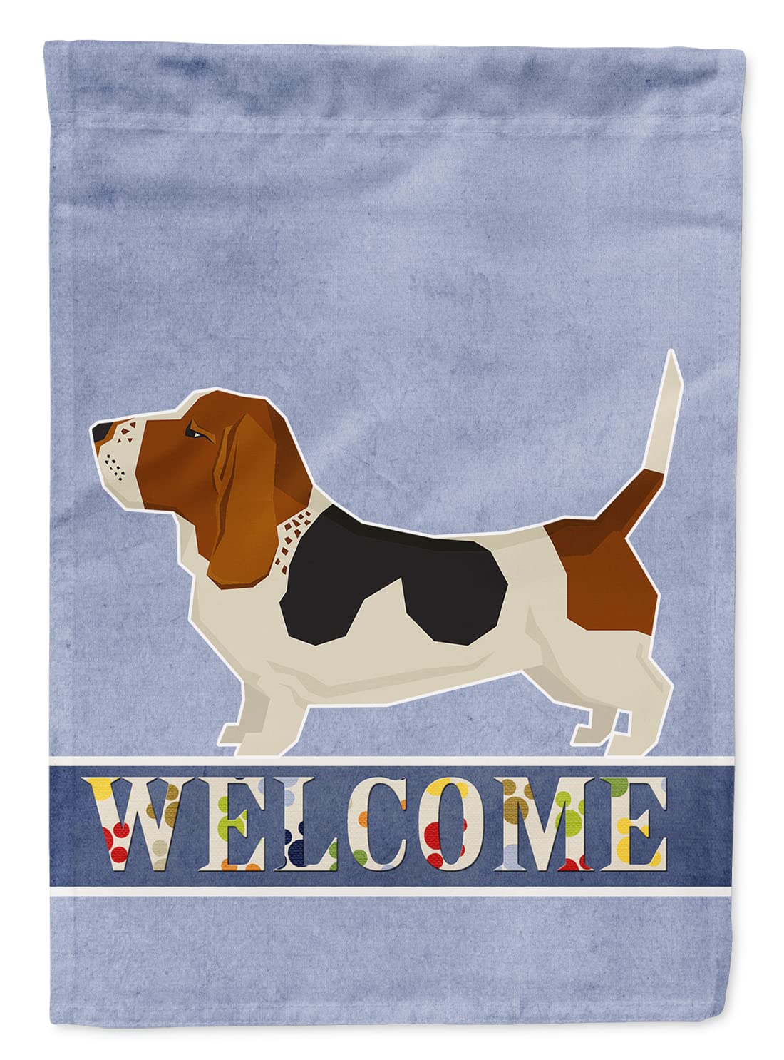 Basset Hound Welcome Flag grand drapeau de maison décoration extérieure jardin toile