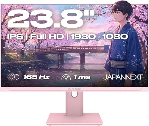Ecran PC Gamer 23.8" IPS 165Hz 1ms Rose Pastel JAPANNEXT