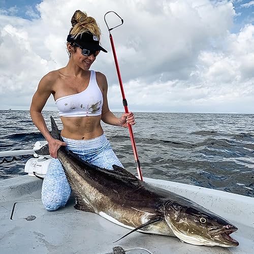 Miniatura 15 de GAFFER SPORTFISHING Gancho extensible de aluminio para peces con soporte de gancho de lanza de pesca de acero inoxidable afilado