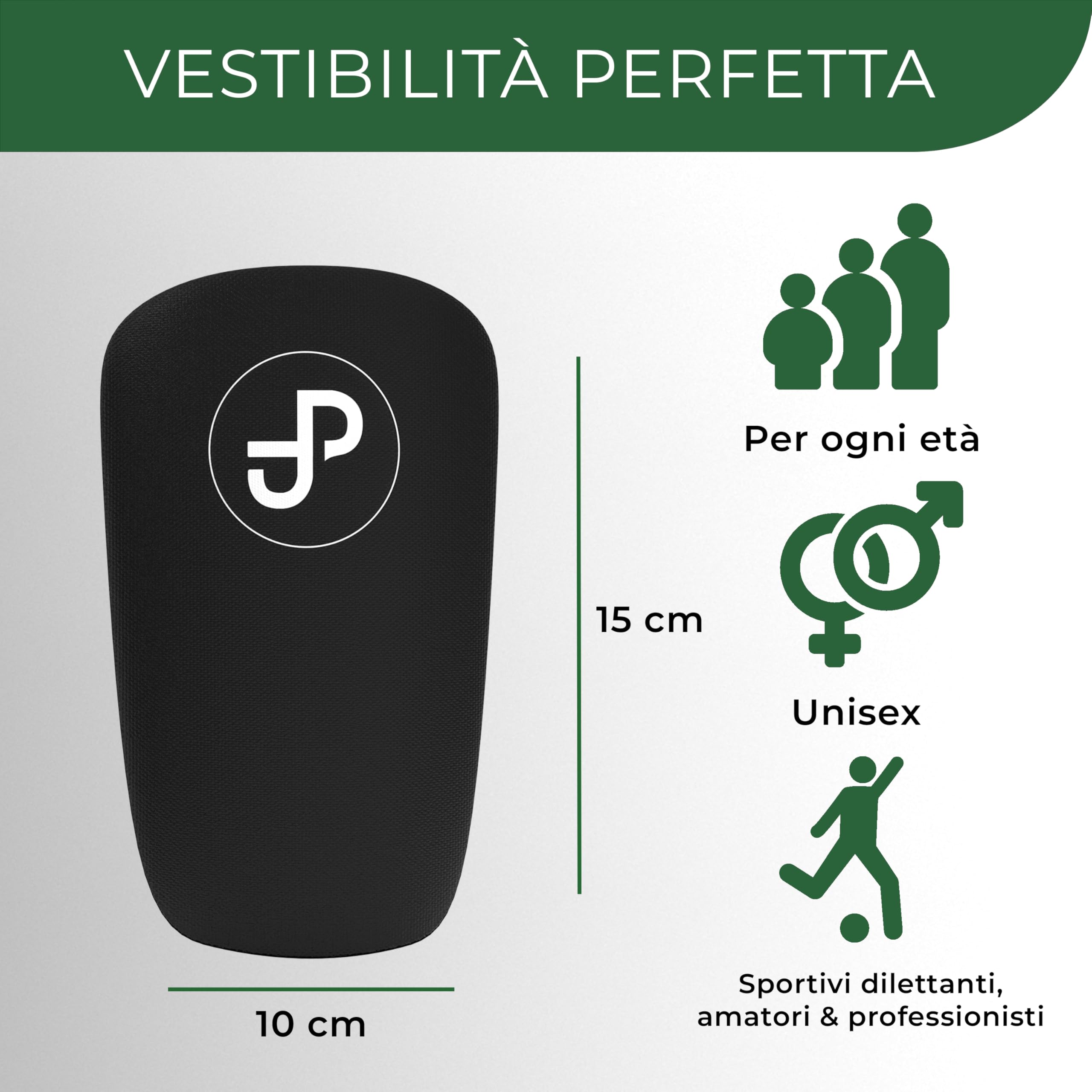 JDP Premium Parastinchi, Protezioni calcio personalizzabili uomo, Mini protezioni tibia 15x10 cm, Parastinchi bambini, Protezioni compatte donna, Shin Guards