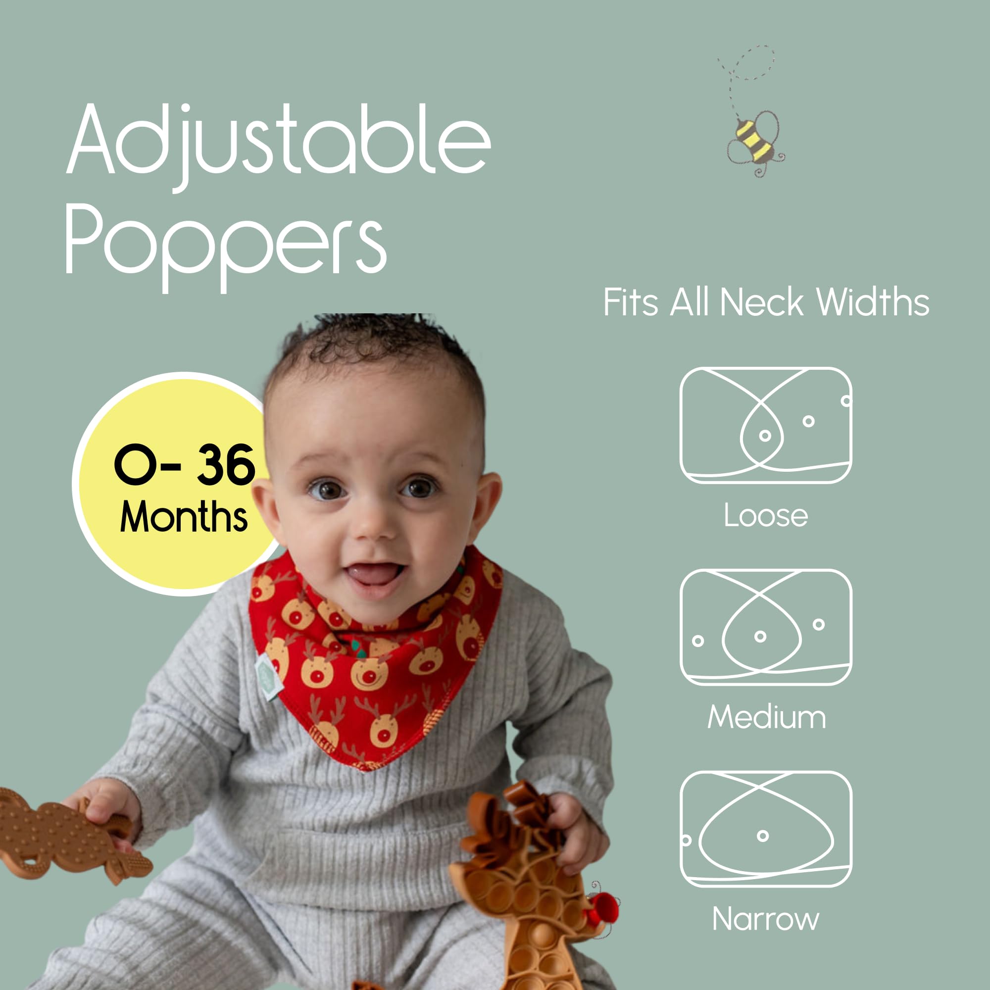 Bandana Dribble Bibs - Cotton Front Baby Bibs Newborn to 24 Months - Newborn Baby Gifts - Bibs For Comfortable Kids — view 101