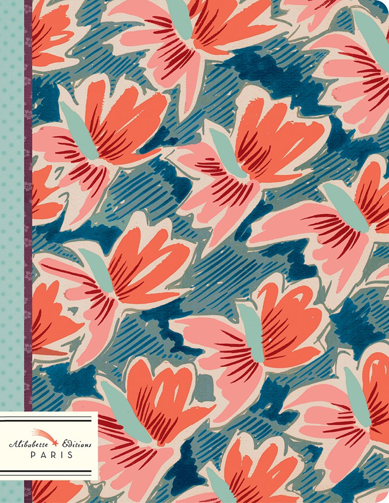 Yvonne: Vintage Retro Roses (Lined Journals - Linen Stitched Binding, Rounded Corners)