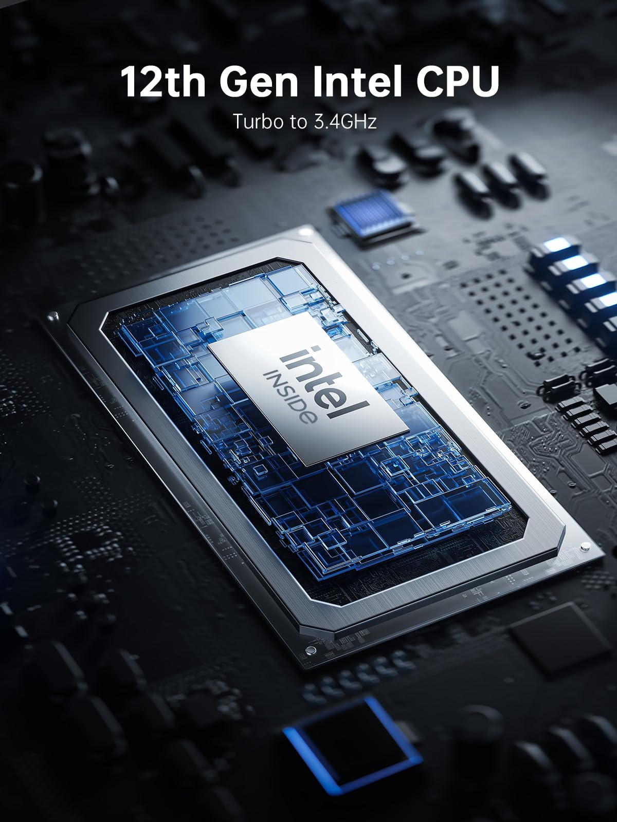 KAIGERR Laptop, 8GB DDR4 256GB SSD Laptop Computer, 15.6inch Windοws 11 Laptop with Ιntel 12th Quad-Core Processor(Up to 3.4GHz), 1920P FHD Display, WiFi 6, USB3.2, Type_C