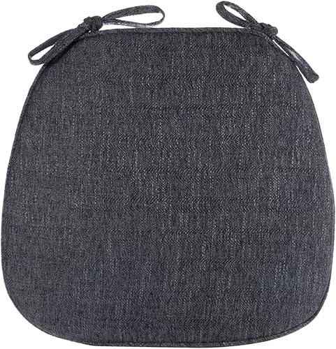 Miniatura 12 de Cojines para sillas de comedor, 6 unidades, en forma de U, cojines para sillas de cocina con lazos, almohadillas antideslizantes para sillas