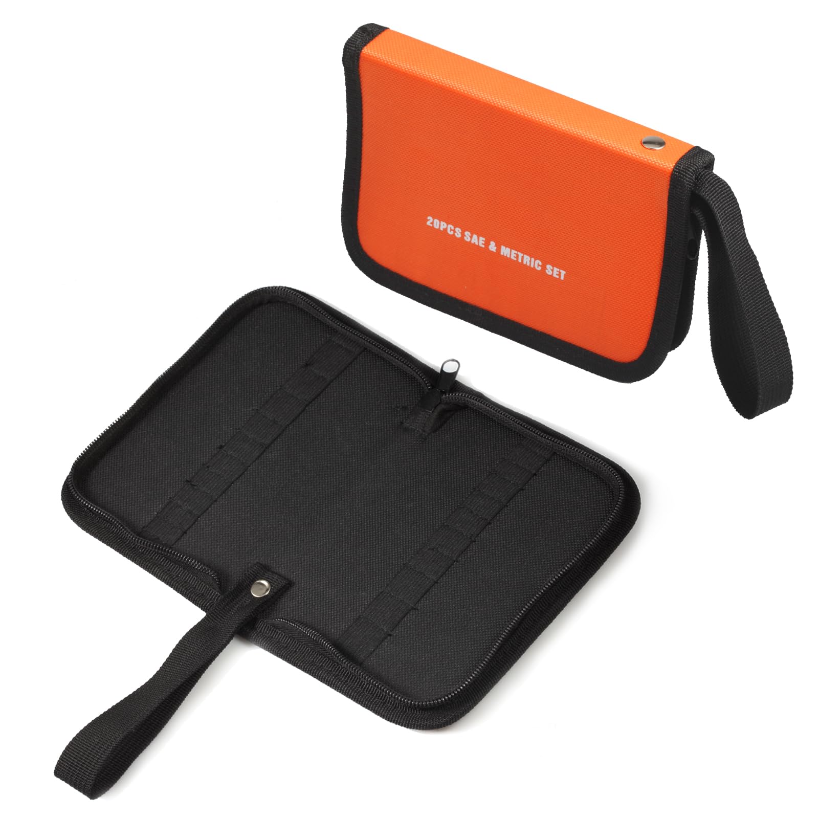 SPEEDWOX 20 Pockets Wrench Tool Storage Bag, Tool Pouch Organizer for Mini Wrenches, Metric and SAE, Portable Tool Organizer with Tote Design, Orange