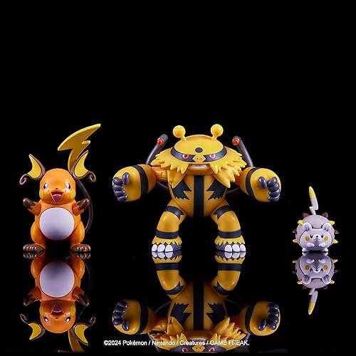 Miniatura 6 de Figura de batalla de Pokémon, paquete de 3 - Incluye figuras de batalla de 2 pulgadas de Togedemaru y Raichu y de 3 pulgadas de Electivire